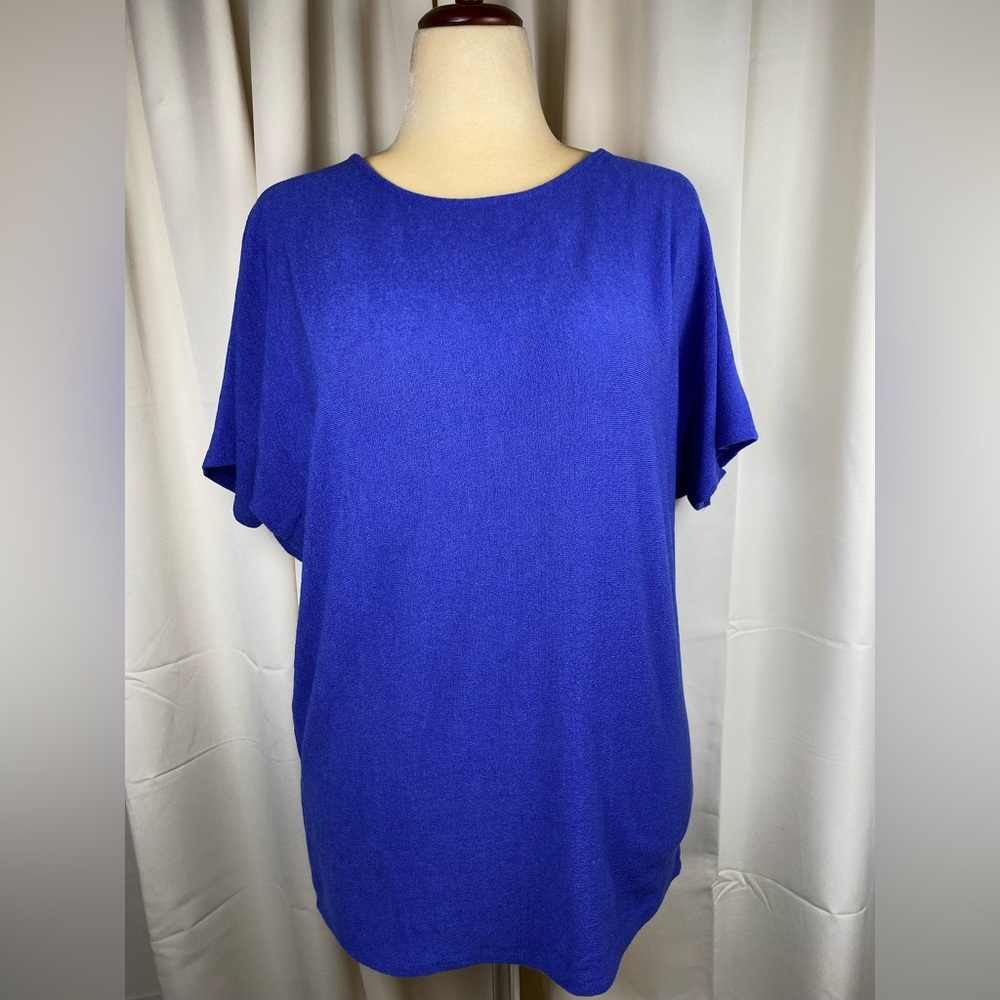 Royal Blue Short Sleeve Women's Top